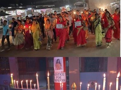 जरही में हुए अमानवीय घटना के विरोध में कैंडल रैली निकाली गई एवं शिव मंदिर परिसर में शोक सभा का किया गया आयोजन….