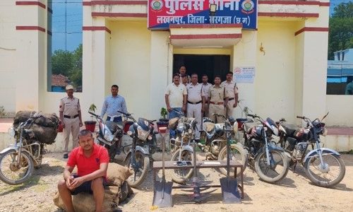 अवैध कोयला चोरी कर रहे 7 मोटरसाइकिल सहित एक व्यक्ति हुआ गिरफ्तार……