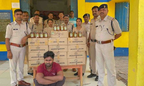 रात्रि गश्त के दौरान बसंतपुर पुलिस को मिली कामयाबी, सीमावर्ती ग्राम गोबरा से 14 पेटी अंग्रेजी शराब का परिवहन करते एक आरोपी गिरफ्तार….