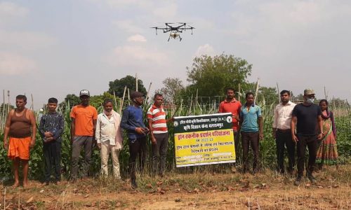 कृषि कार्य में ड्रोन तकनीकी के उपयोग का किया गया प्रदर्शन…