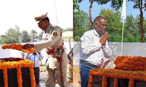 पुलिस लाईन बलरामपुर में शहीद स्मृति दिवस के अवसर पर शहीद परेड का किया गया आयोजन, दिवंगत शूरवीरो को पुष्प अर्पित कर दी गई श्रद्धांजलि….